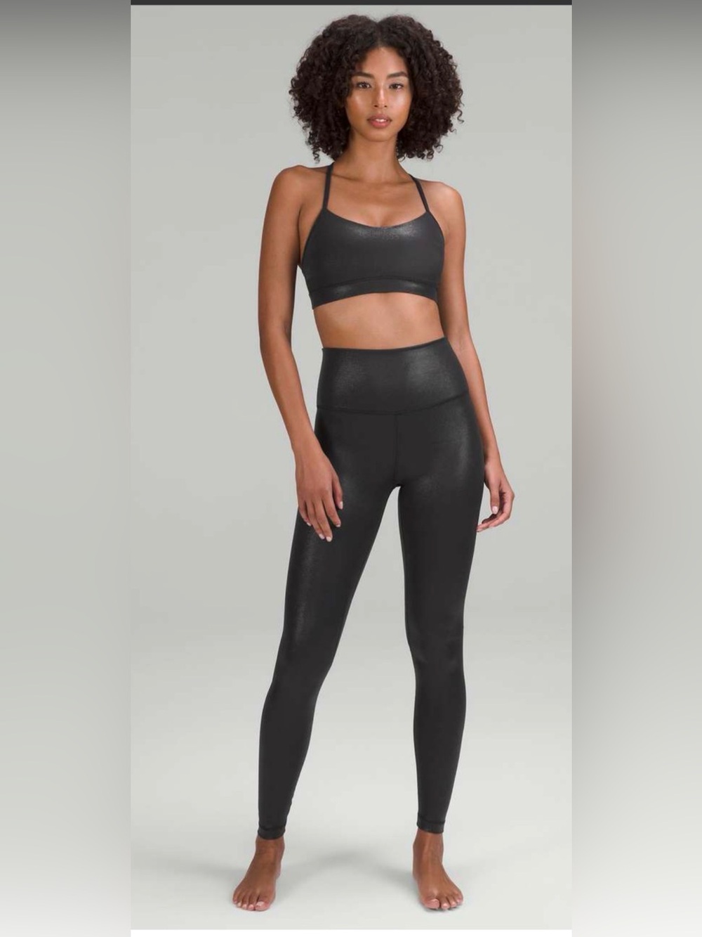 Lululemon Align High-Rise Pant 28” Shine Radiate Foil Print Black – Size 6